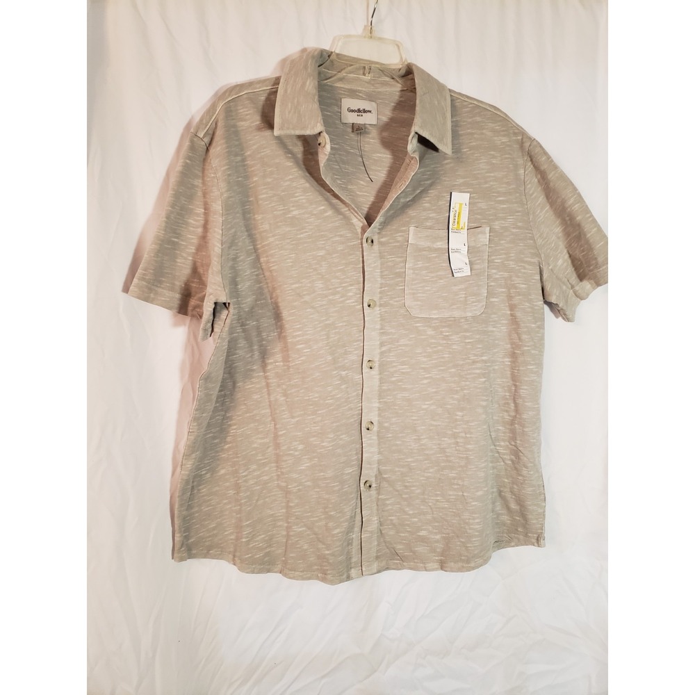 Mens Goodfellow And Co Gray Button Down Polo Size L (H549)